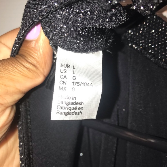 H&M Black Leotard with Silver Glitter Detailing - Picture 4 of 4